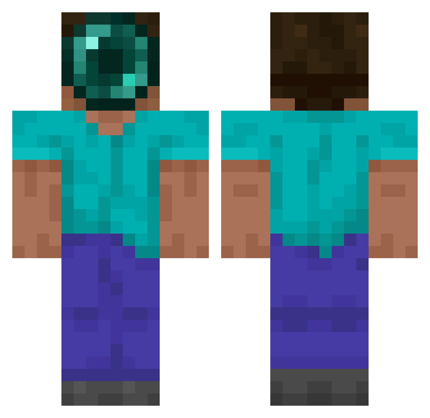 neverpaytax_finn Minecraft skin, front and back view