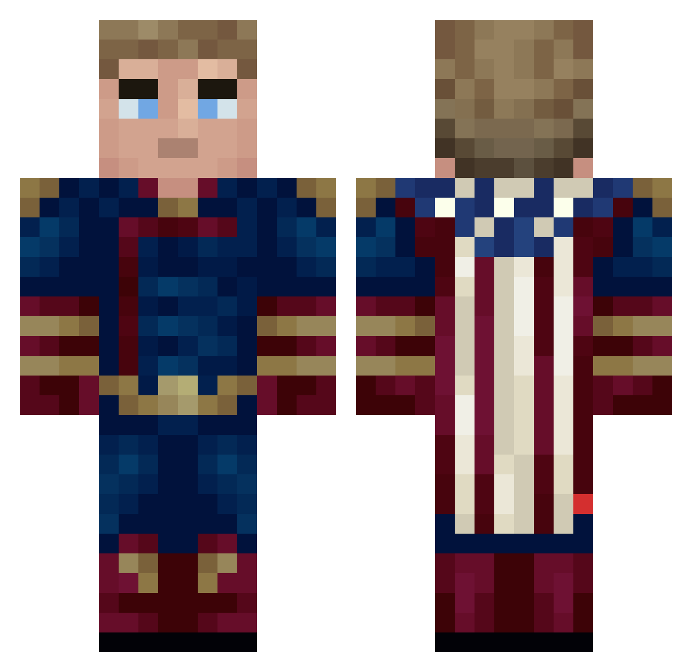 lexsxr Minecraft skin, front and back view