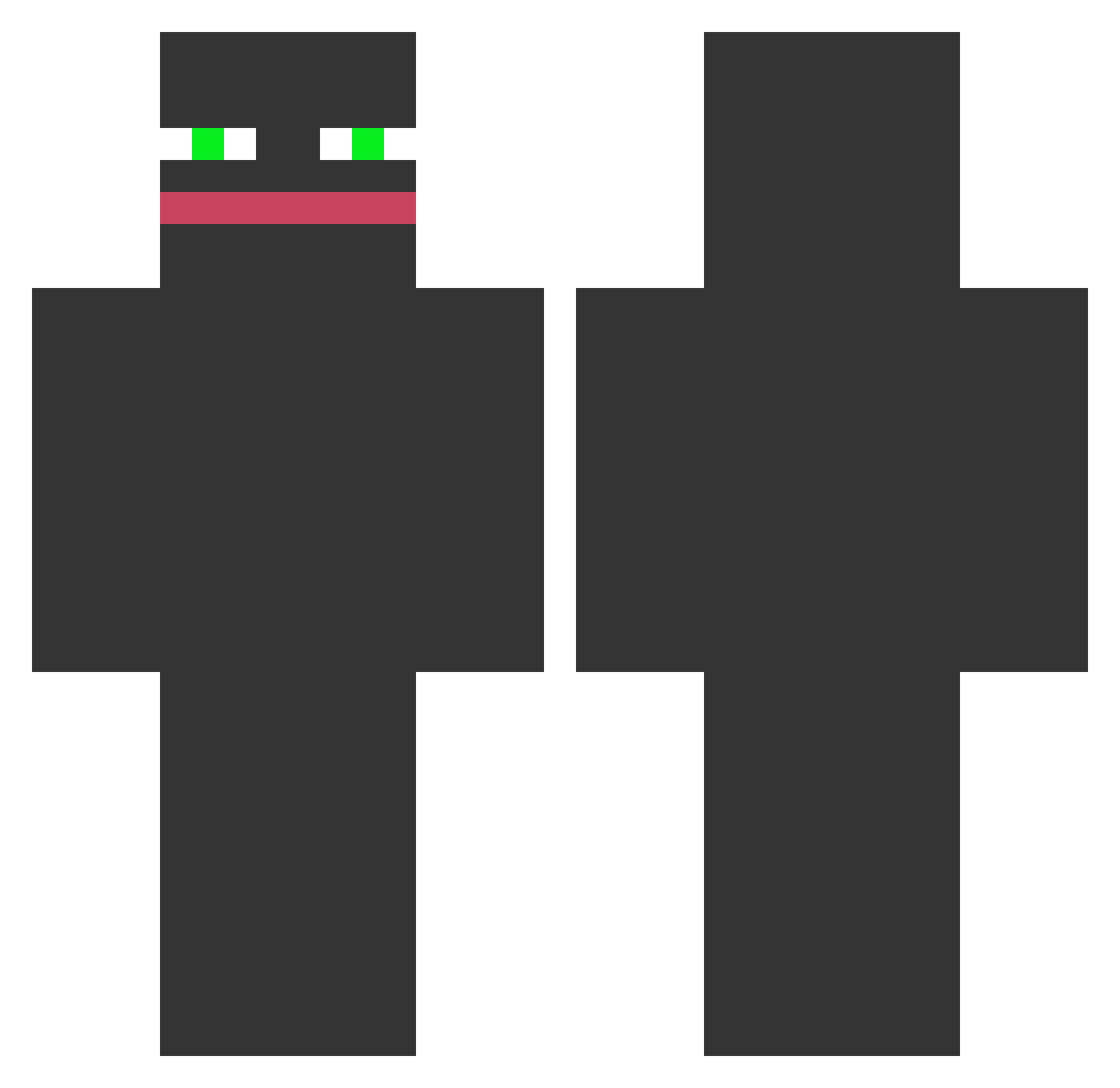 Teresa14 Minecraft skin, front and back view