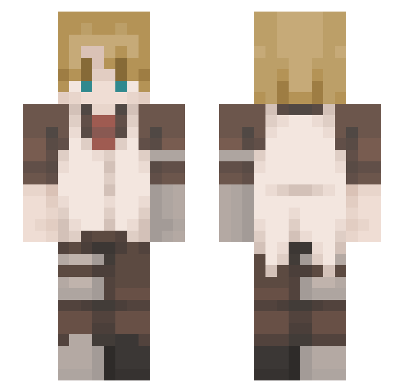 Gametwist2 Minecraft skin, front and back view