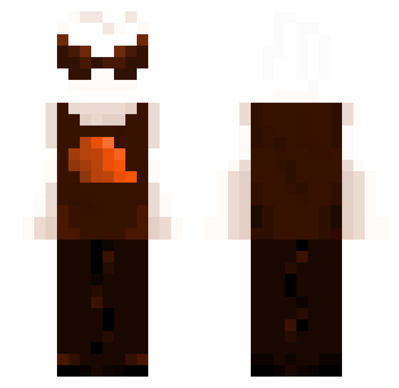marcelizu Minecraft skin, front and back view