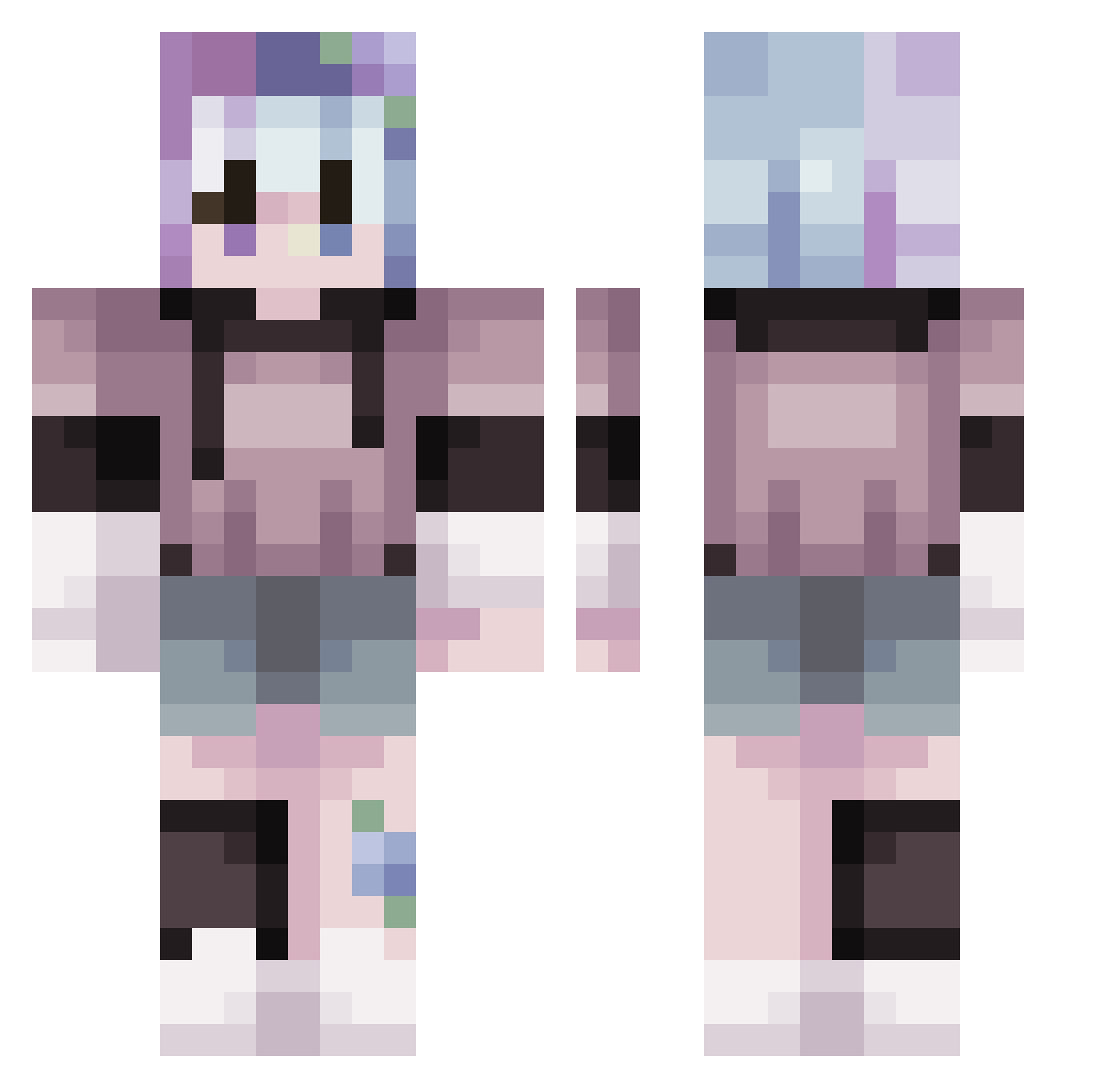 ThisAintMark Minecraft skin, front and back view
