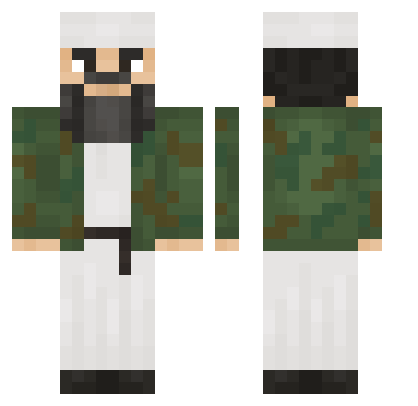VJLMAO Minecraft skin, front and back view