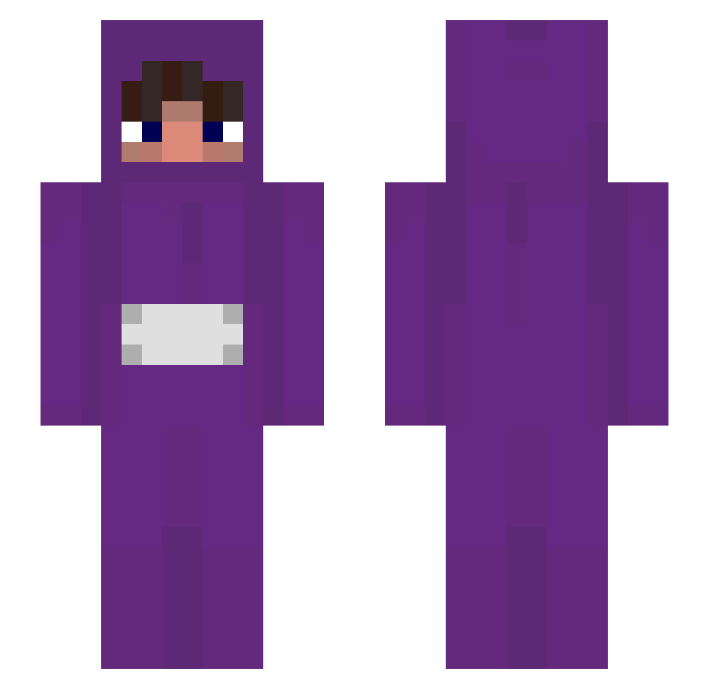 Jakort Minecraft skin, front and back view
