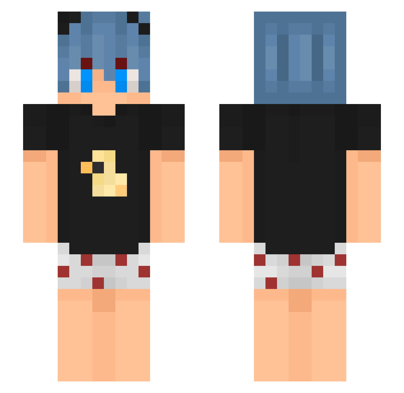 6eac Minecraft skin, front and back view