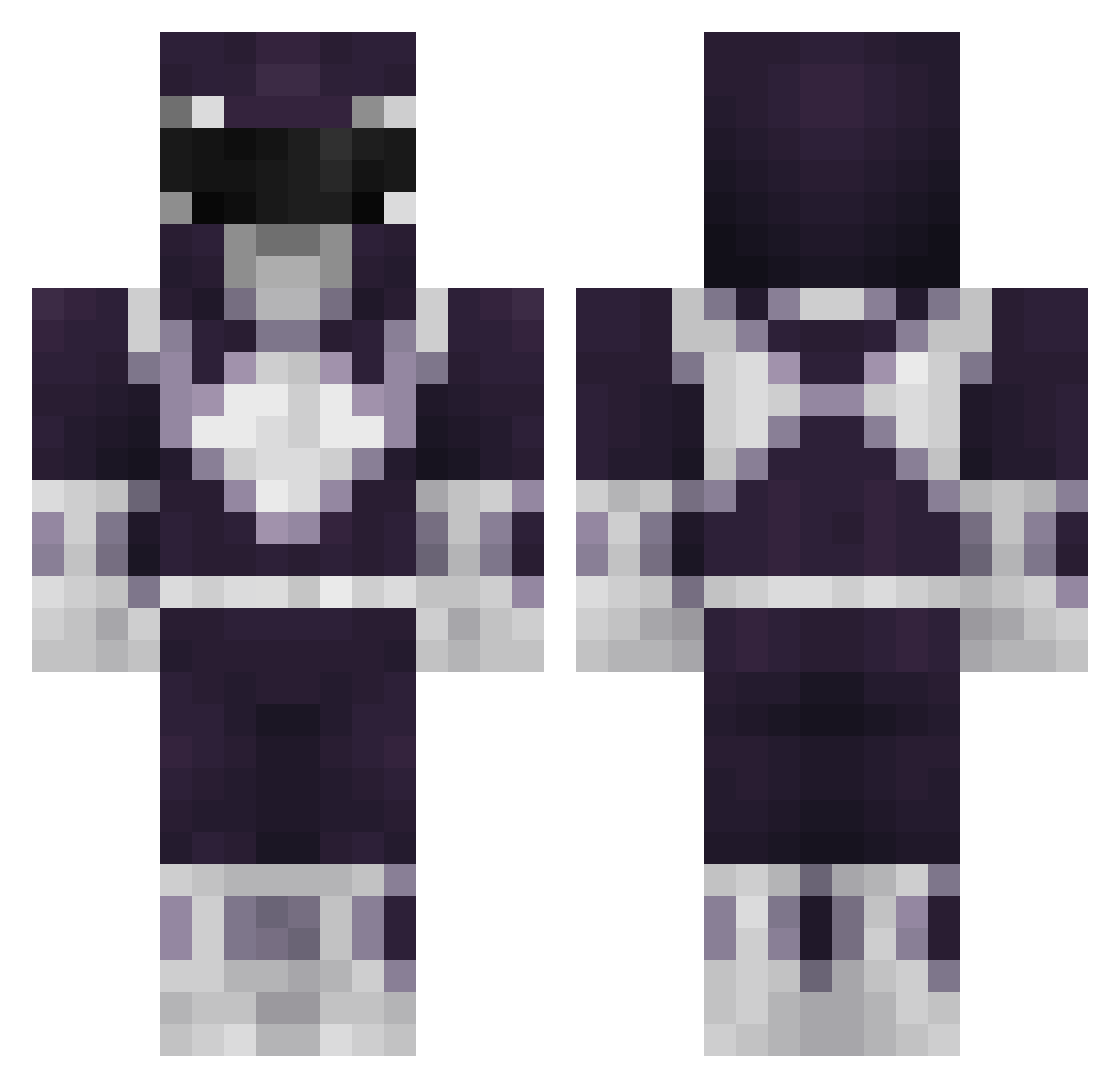 Mxtt_Off Minecraft skin, front and back view