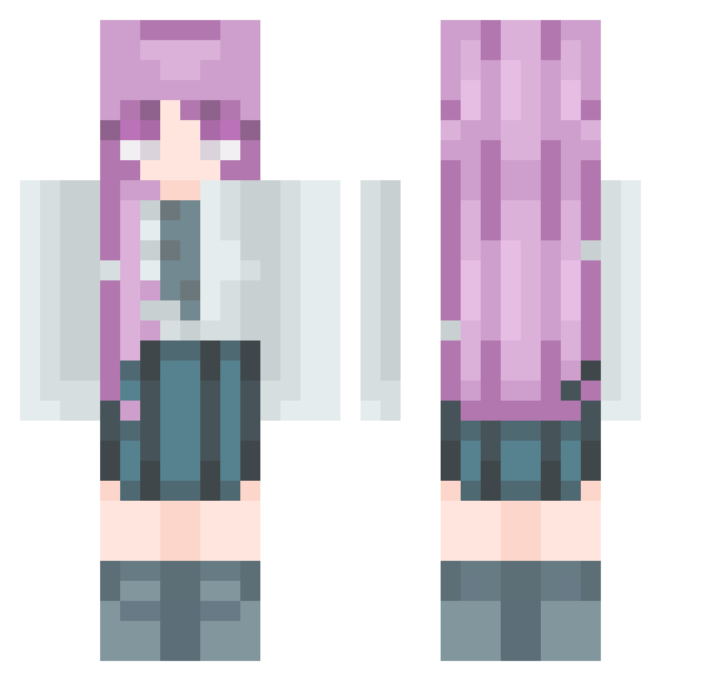 God_Shader Minecraft skin, front and back view