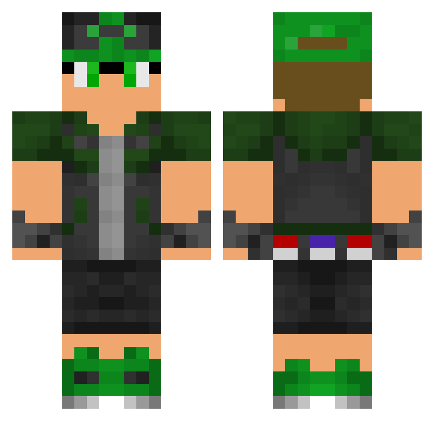 S0nicDeCalcinha Minecraft skin, front and back view