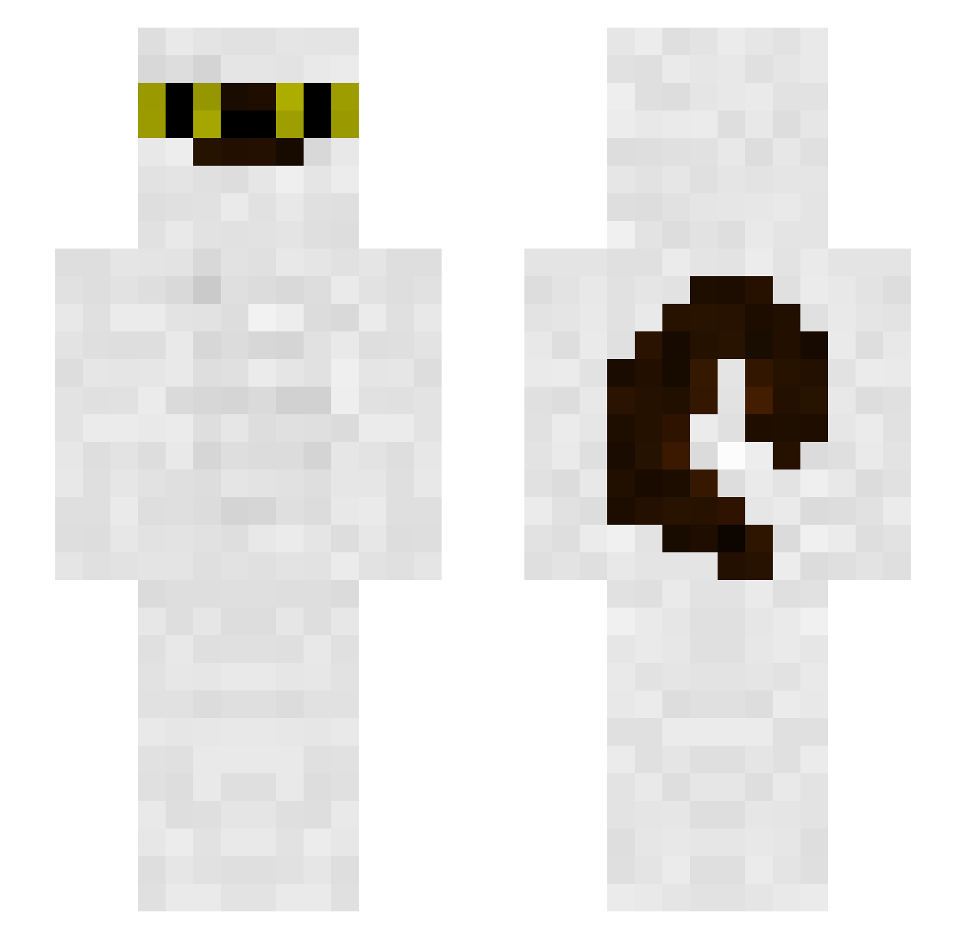 yeams Minecraft skin, front and back view