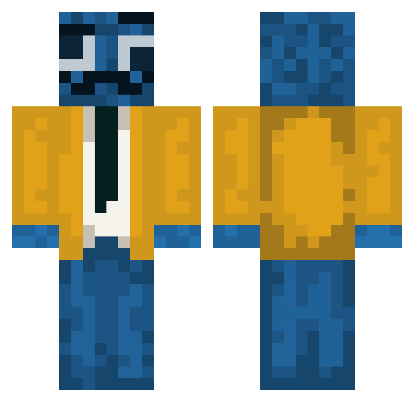 kelpiibel Minecraft skin, front and back view