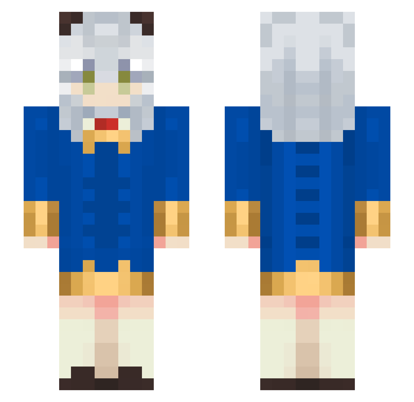 KeenanDa Minecraft skin, front and back view