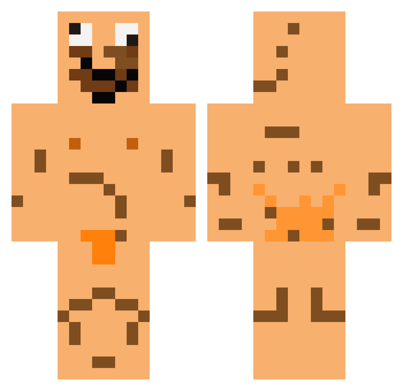 Lominolody Minecraft skin, front and back view