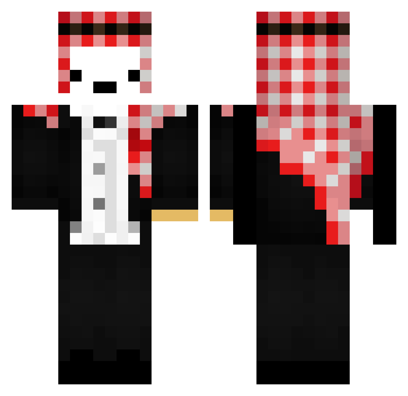 59star Minecraft skin, front and back view