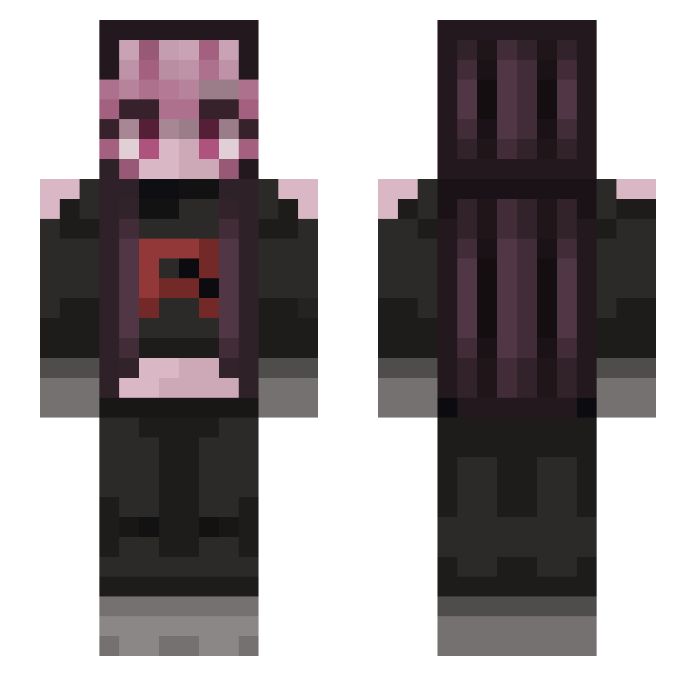 oPersephone Minecraft skin, front and back view