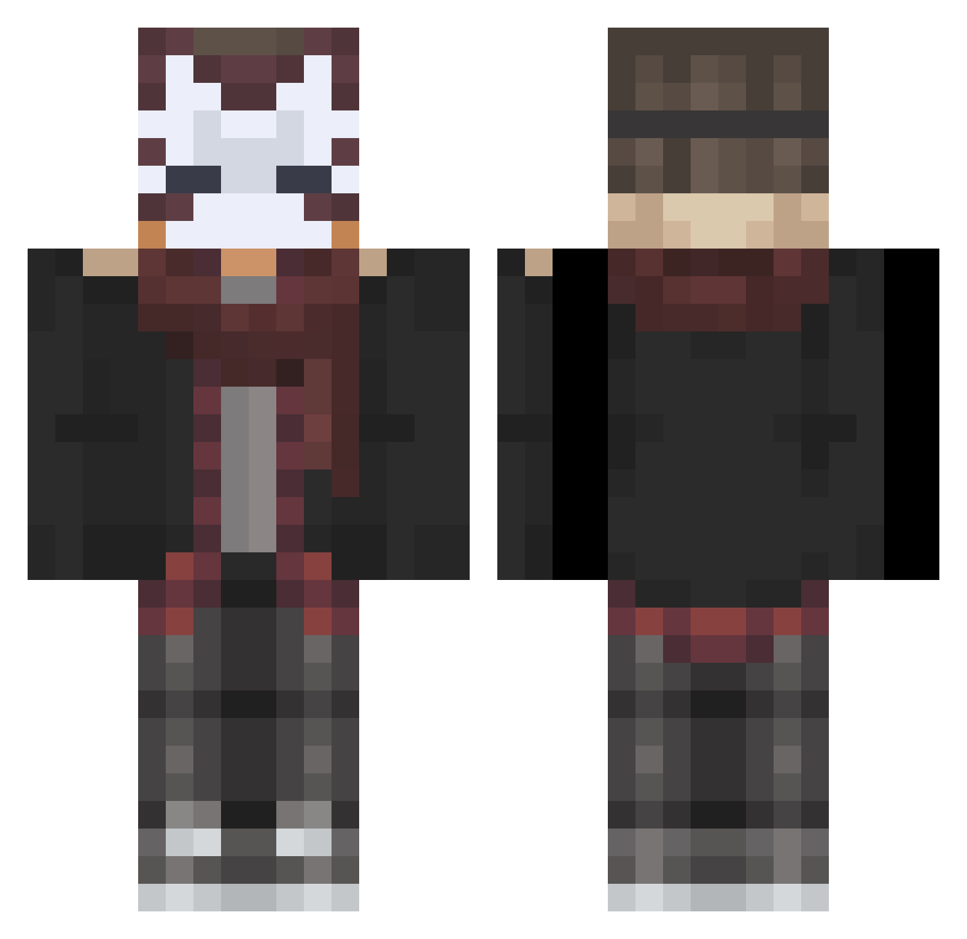 CodexRe Minecraft skin, front and back view