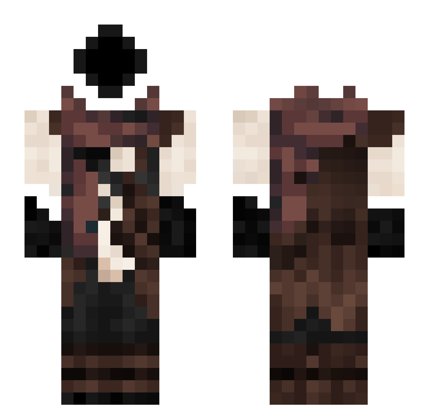 Iulian06 Minecraft skin, front and back view