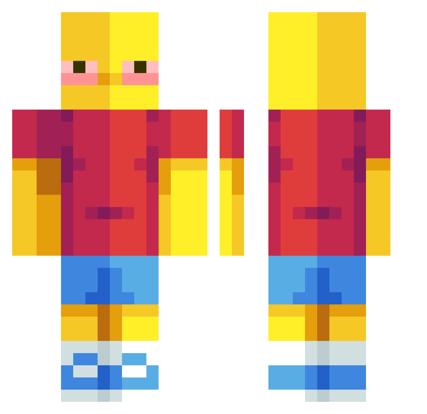 Timur1109 Minecraft skin, front and back view
