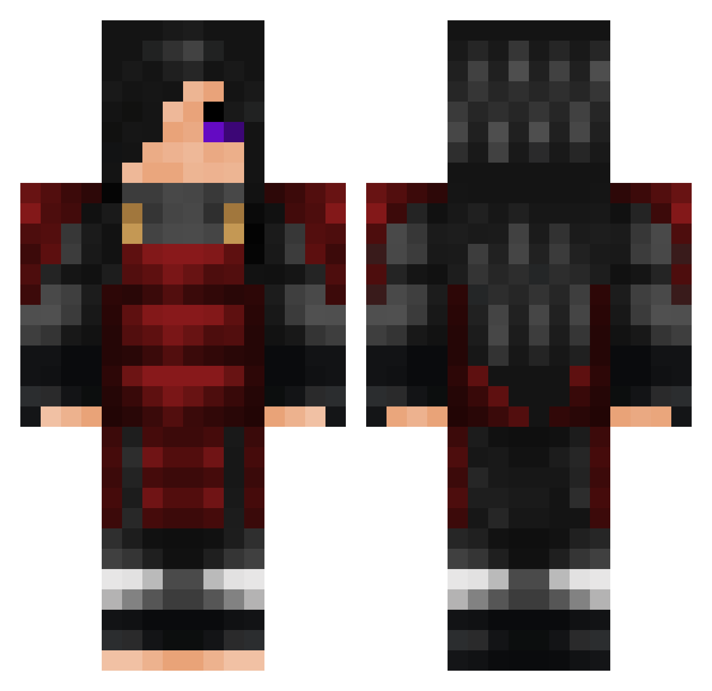 Dobskii Minecraft skin, front and back view