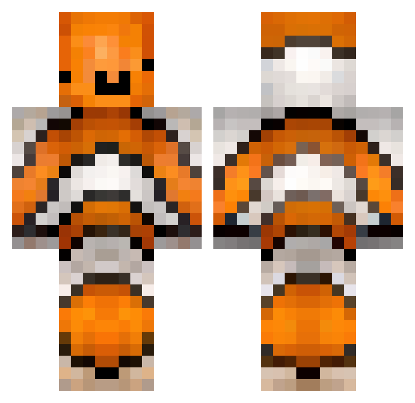 Fish_Noob Minecraft skin, front and back view
