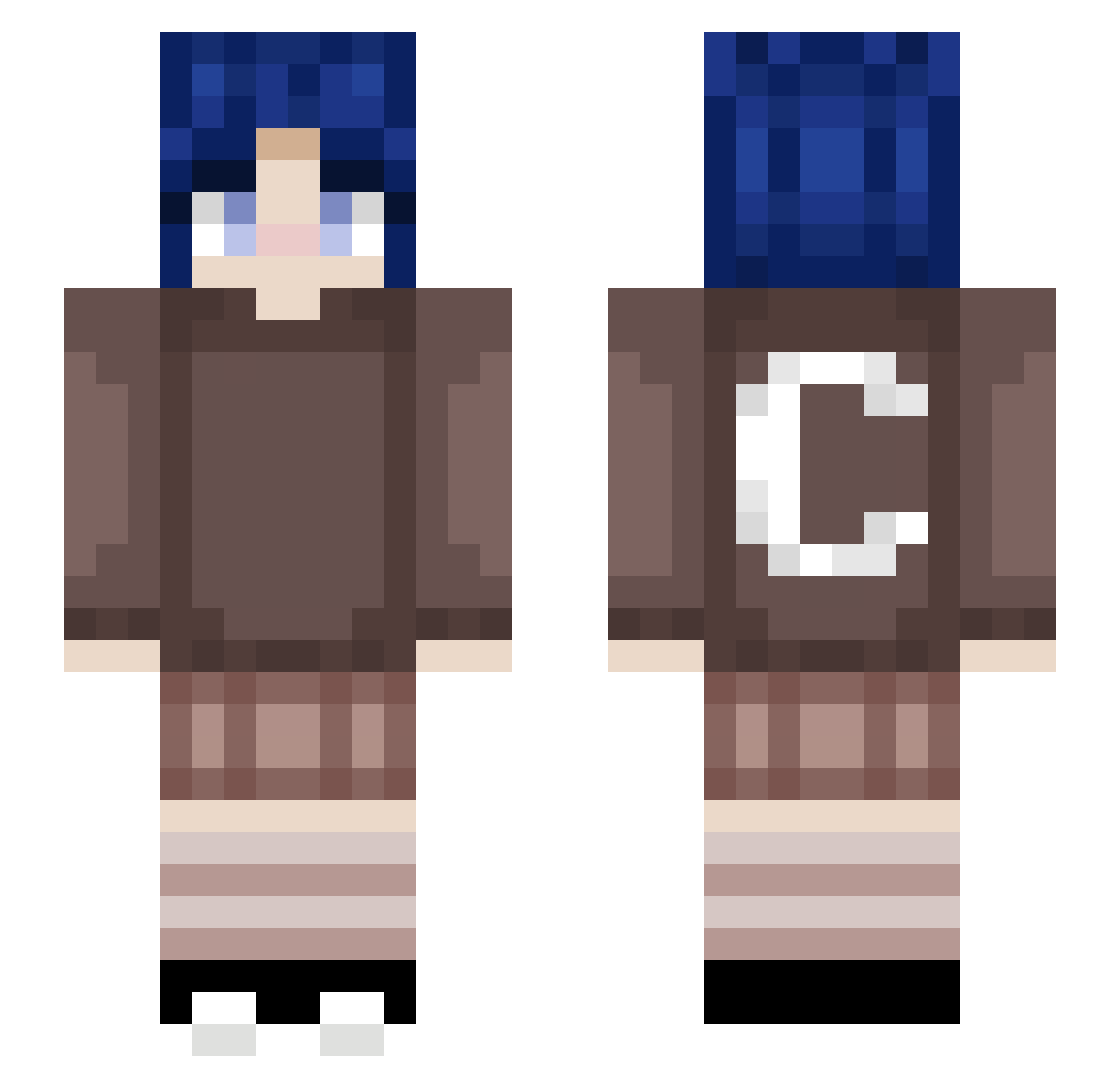 FairyCaitlyn Minecraft skin, front and back view
