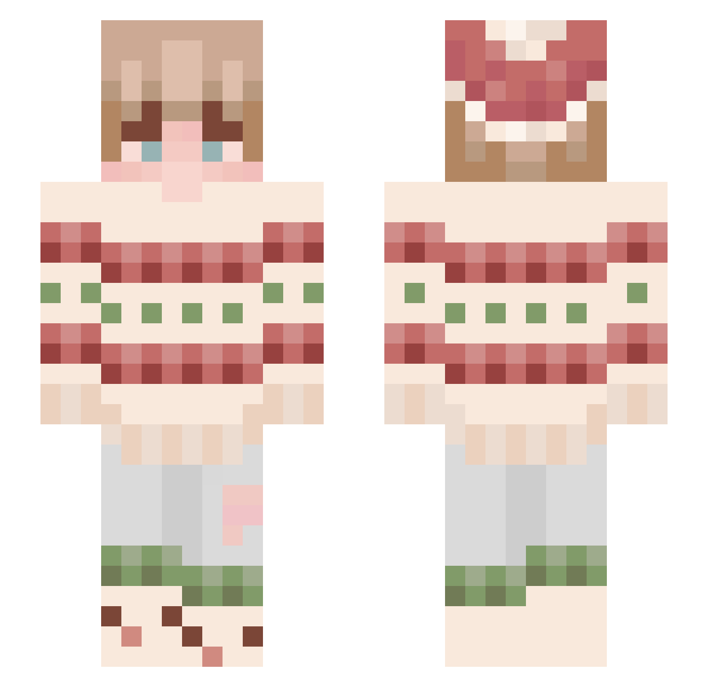 emilyxgraces Minecraft skin, front and back view