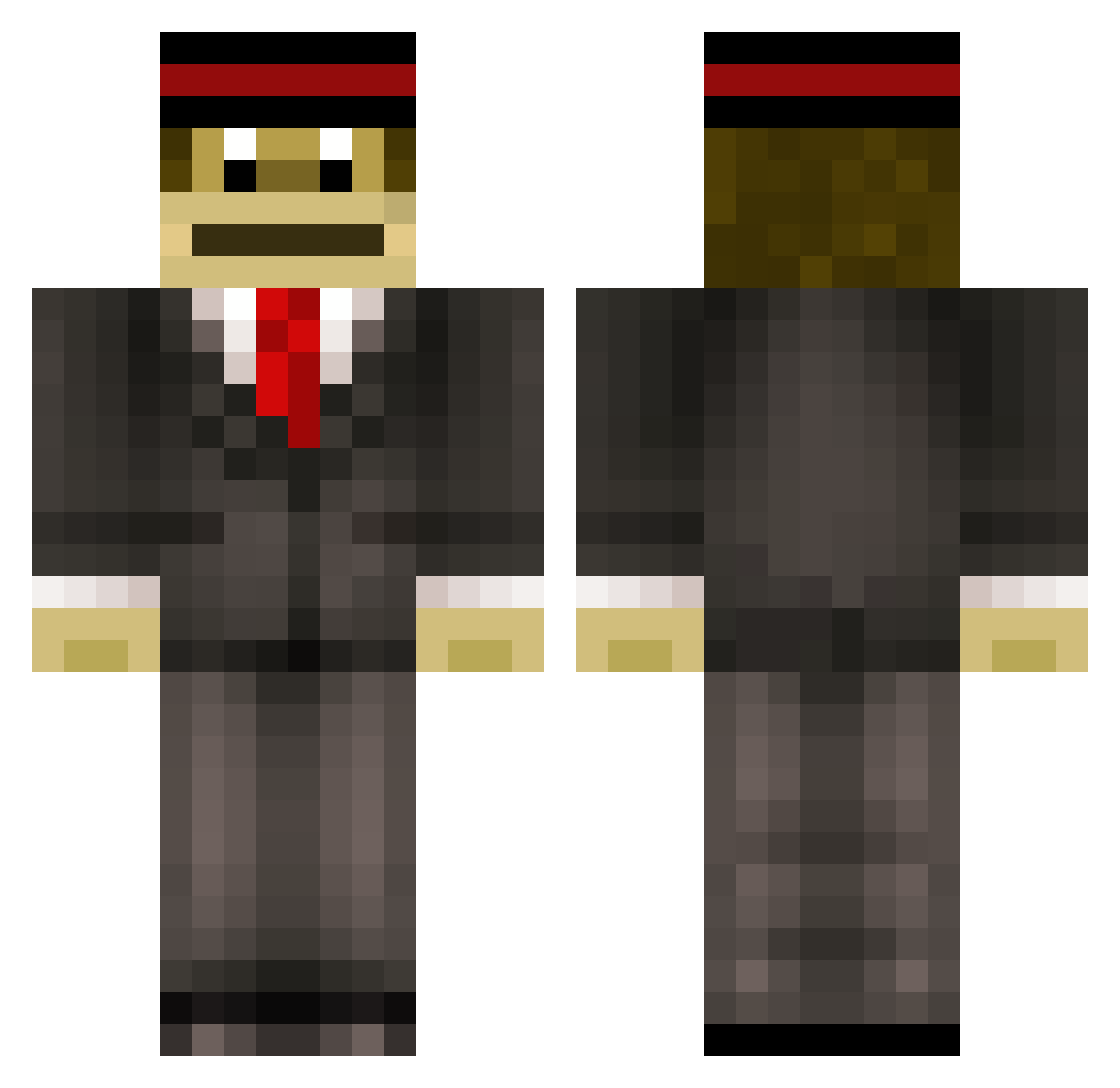 smellyburt Minecraft skin, front and back view
