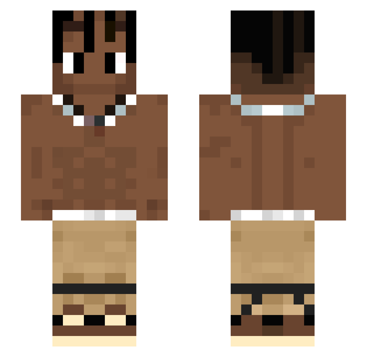pelin75 Minecraft skin, front and back view