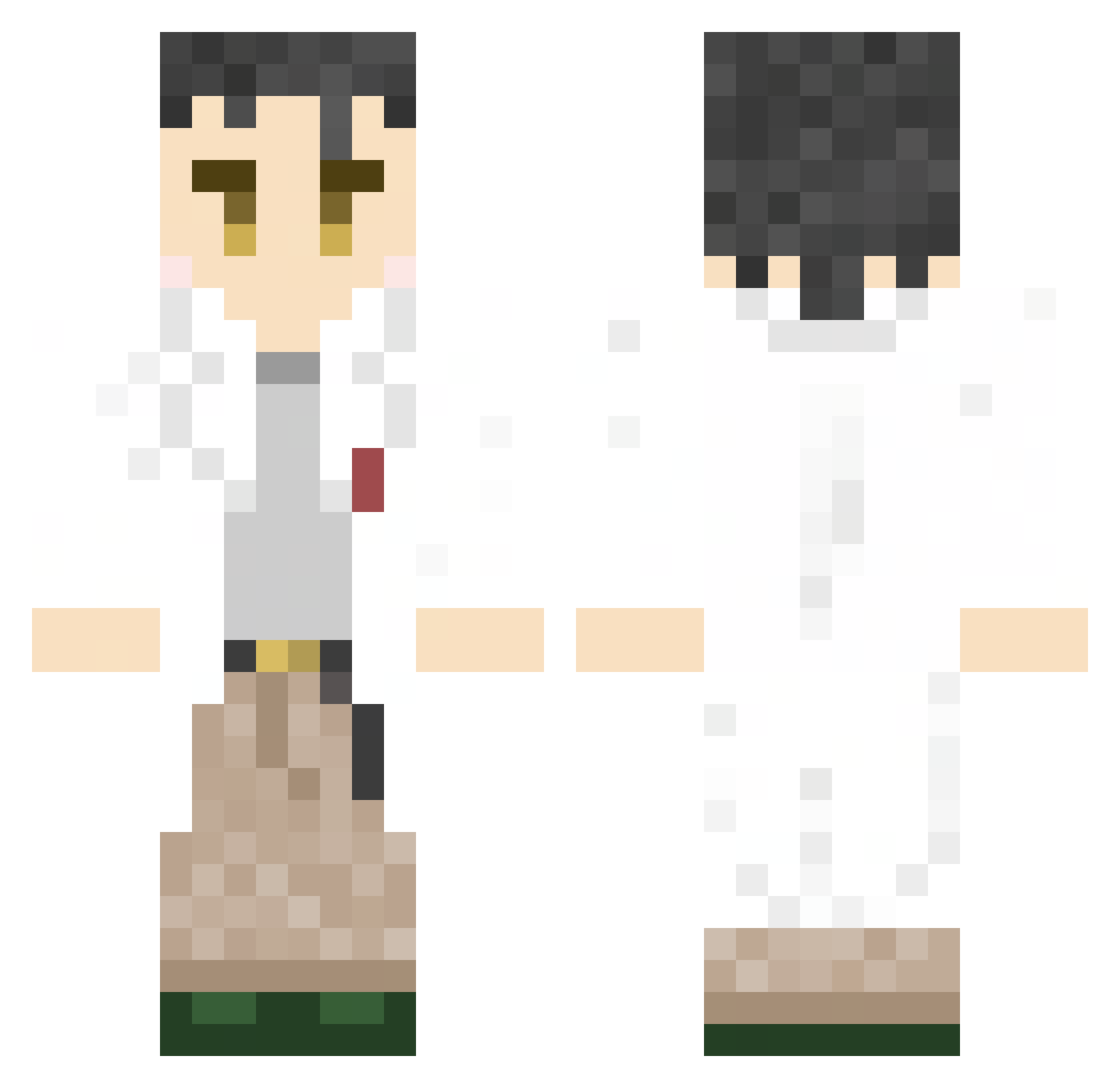 _Loke Minecraft skin, front and back view