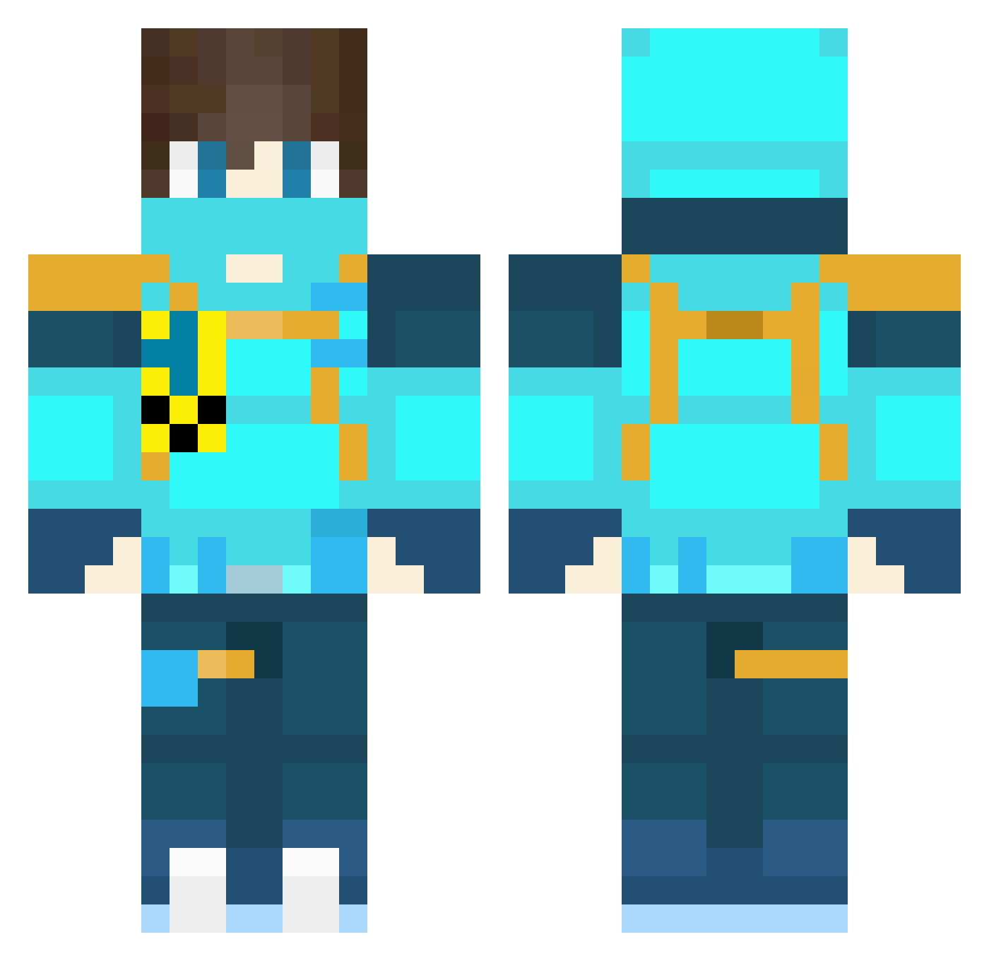 CoveringUser360 Minecraft skin, front and back view