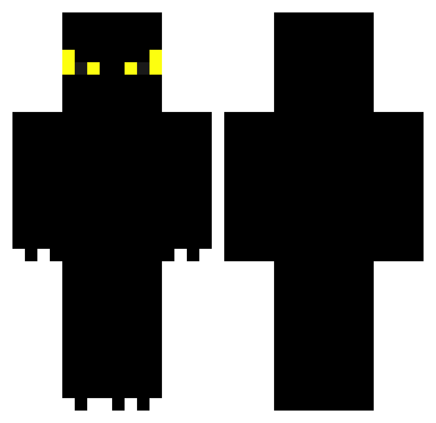 DeolzTnT Minecraft skin, front and back view