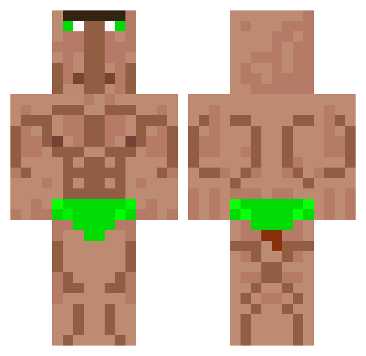 yuityu78 Minecraft skin, front and back view