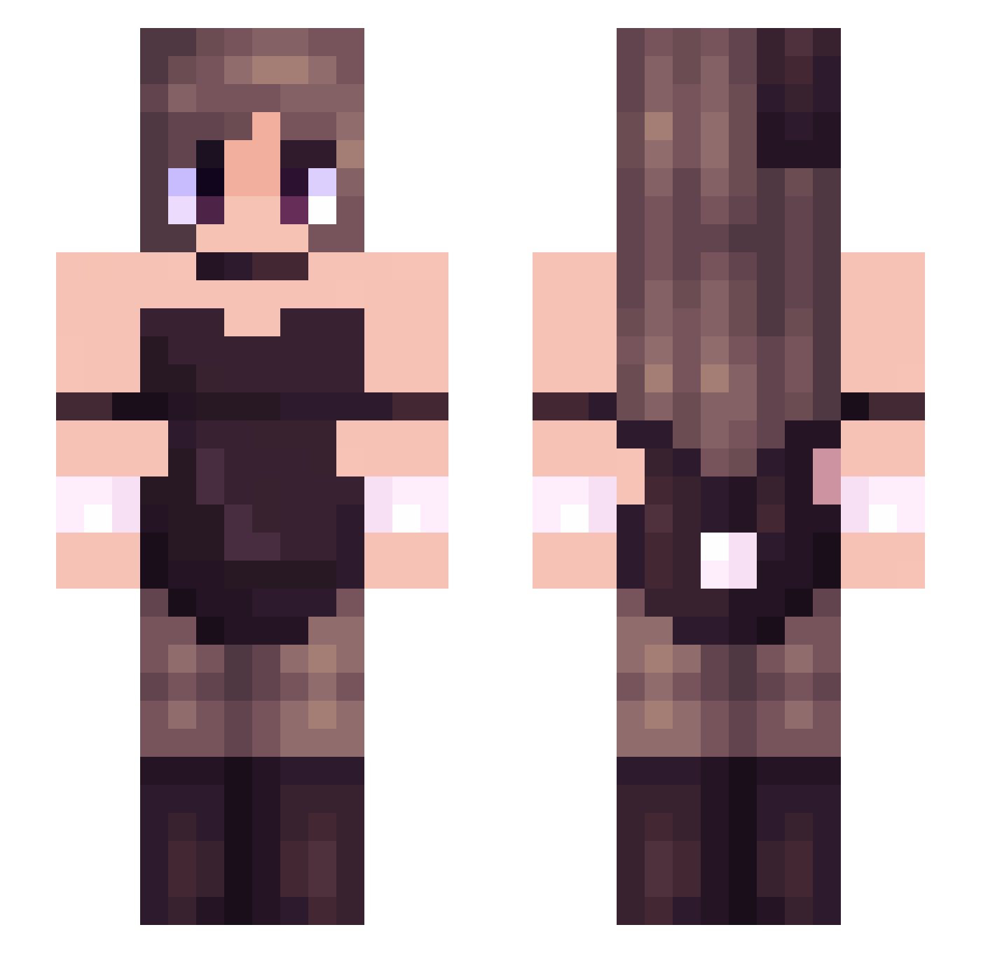 P00pers Minecraft skin, front and back view