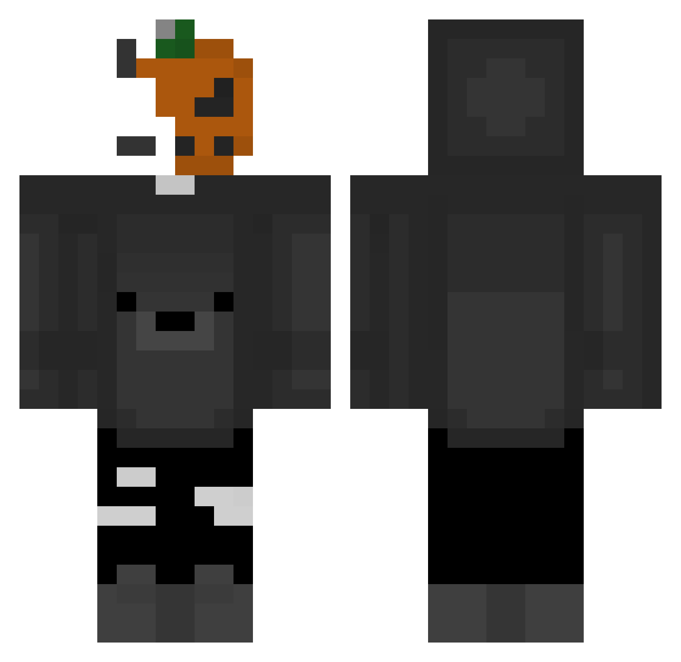 Yato_1 Minecraft skin, front and back view