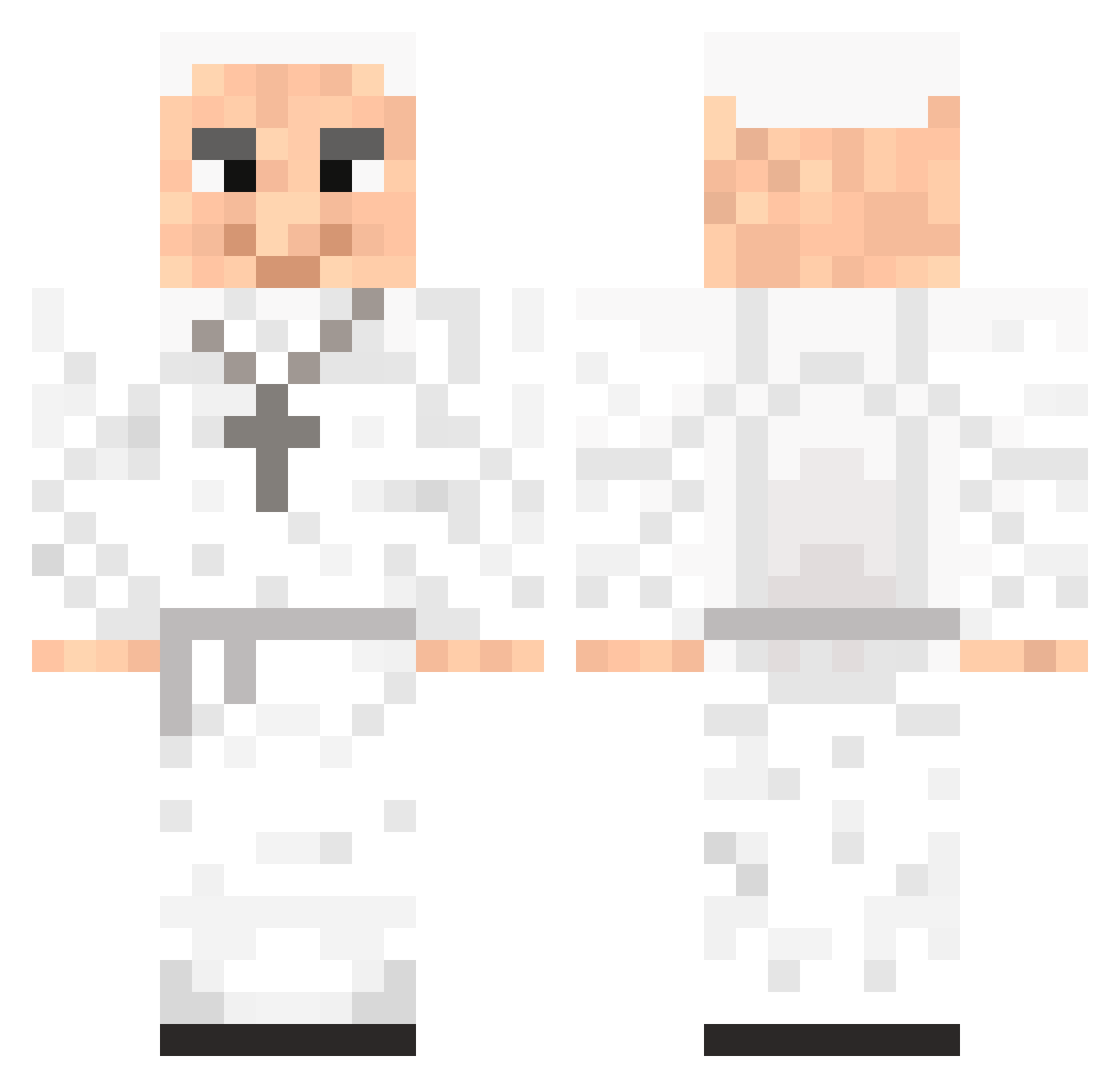 NihouMeilan Minecraft skin, front and back view