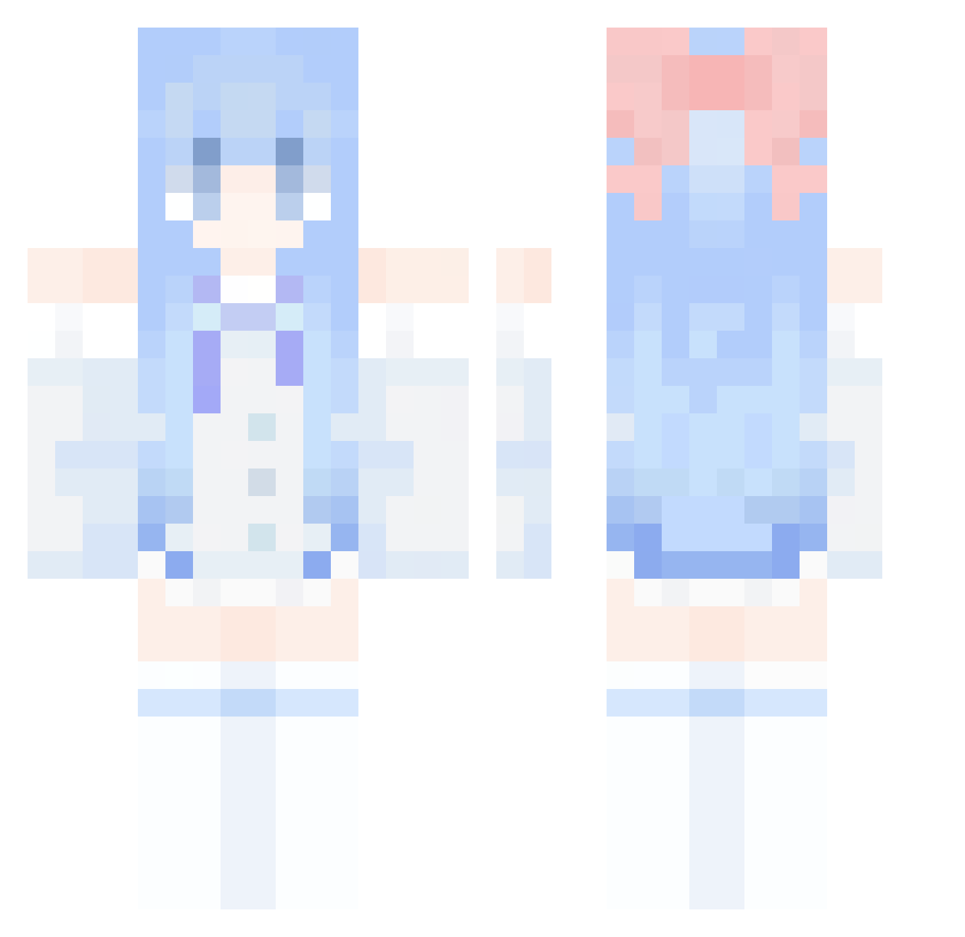 __frisky Minecraft skin, front and back view