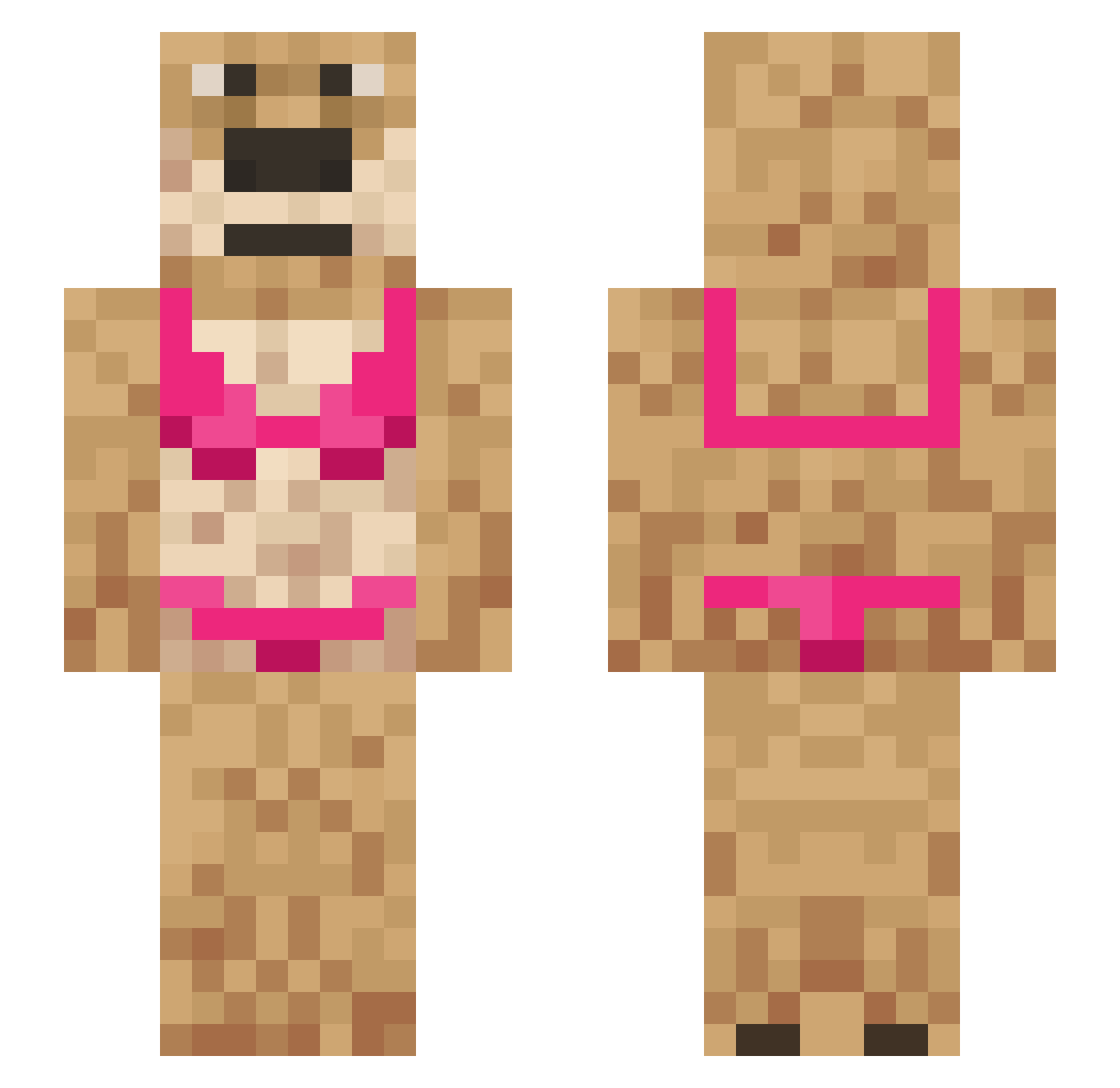 D4g6 Minecraft skin, front and back view