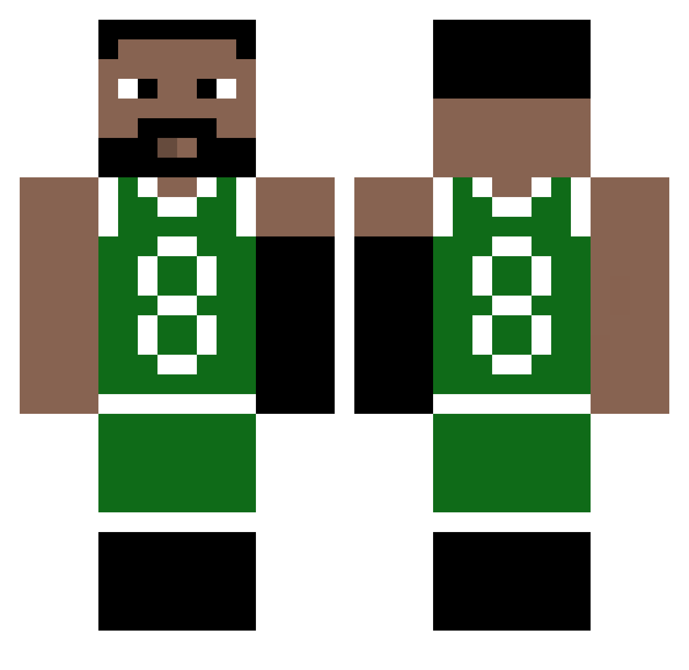 kembuh Minecraft skin, front and back view