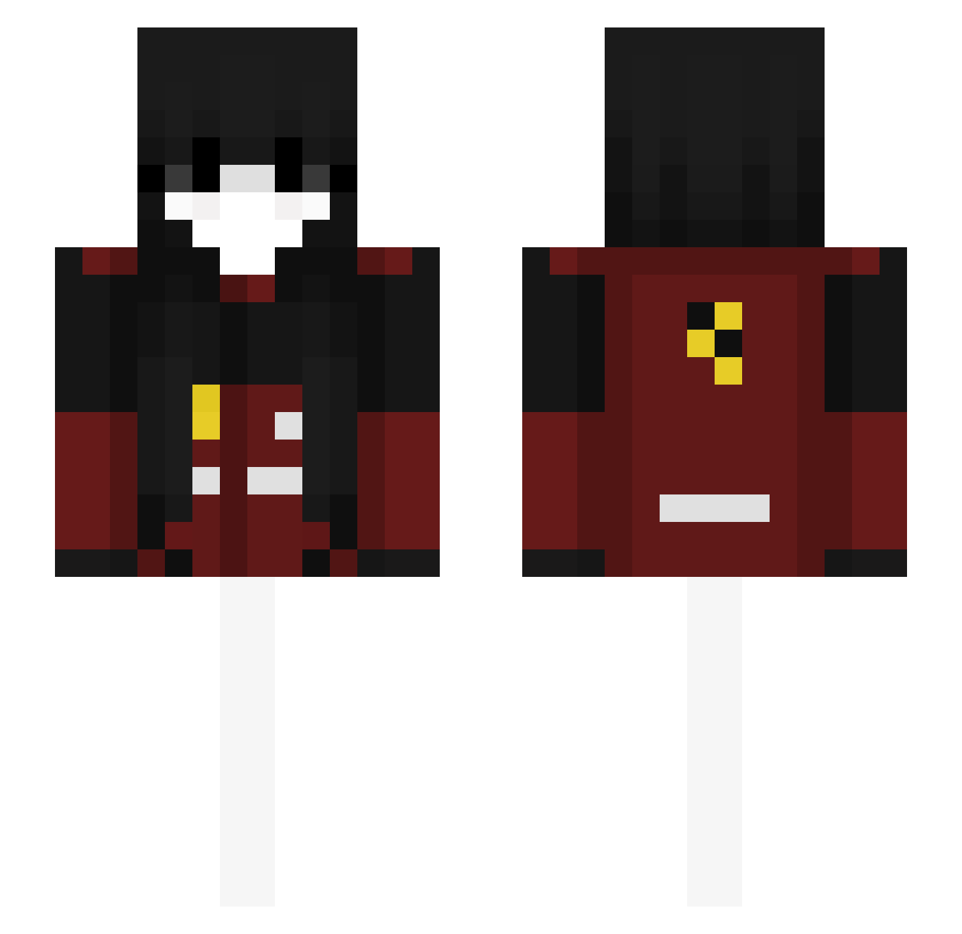 _HisLily Minecraft skin, front and back view