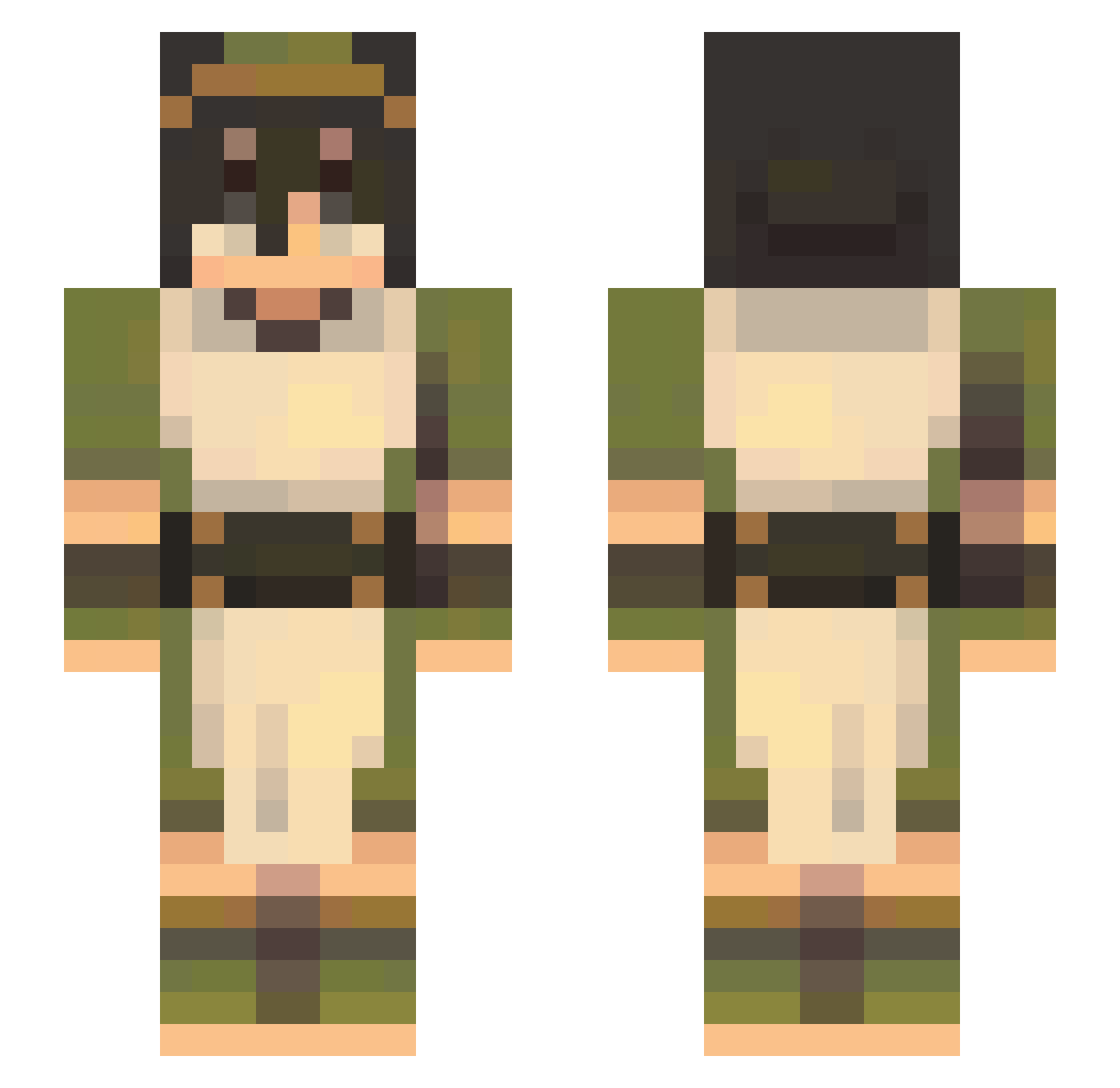 Tision__ Minecraft skin, front and back view