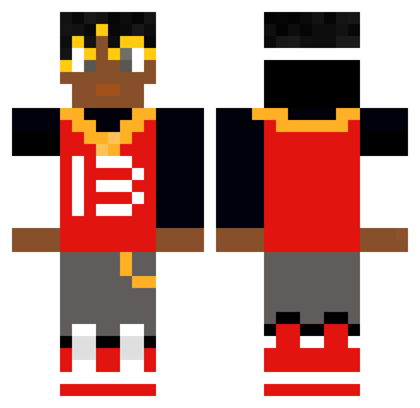 Intrust Minecraft skin, front and back view