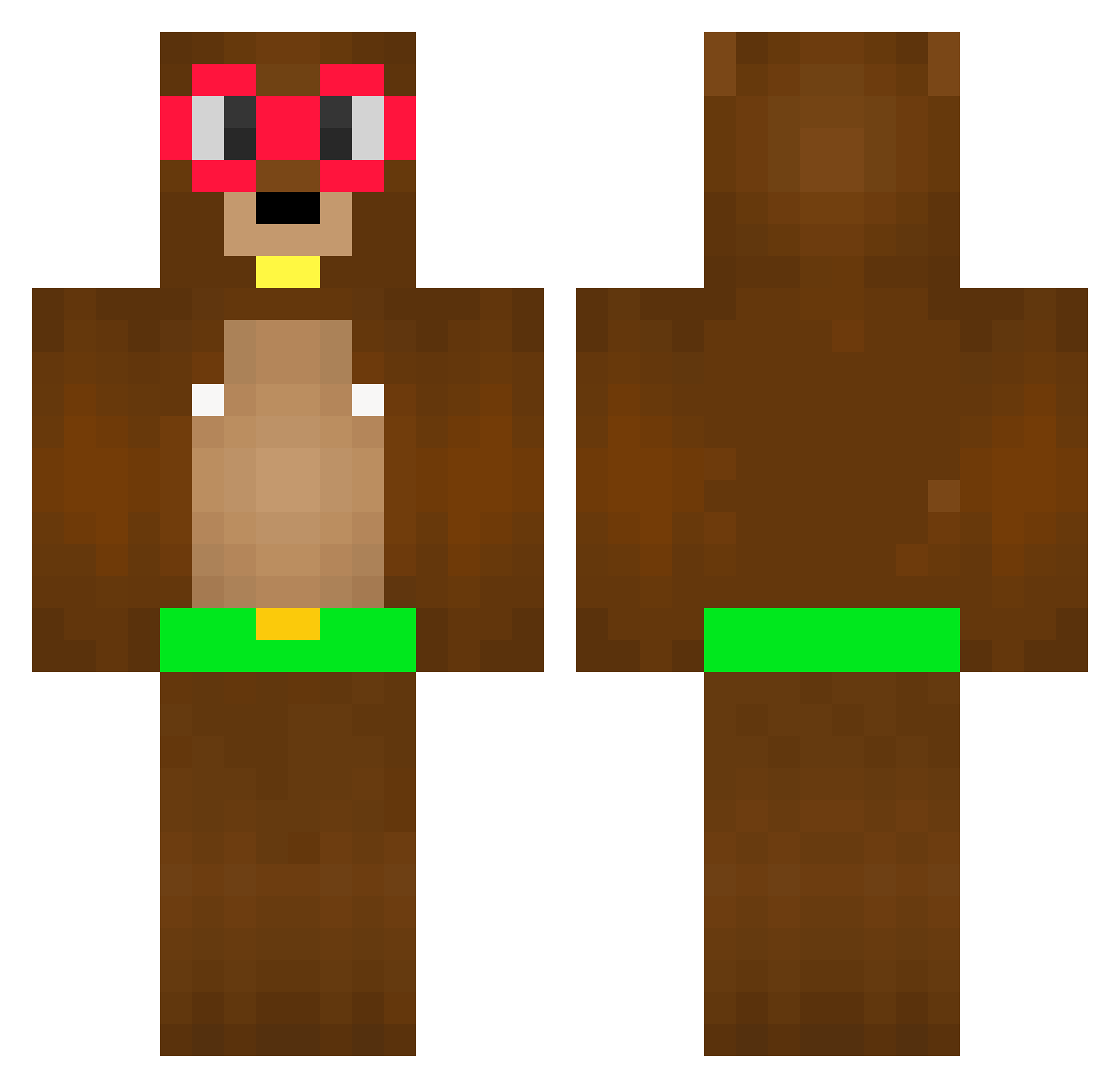 Di4m0nd2 Minecraft skin, front and back view