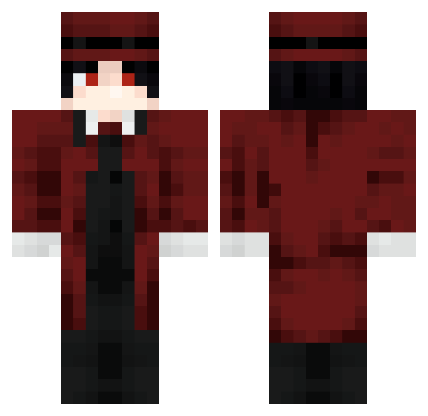 d7mam Minecraft skin, front and back view