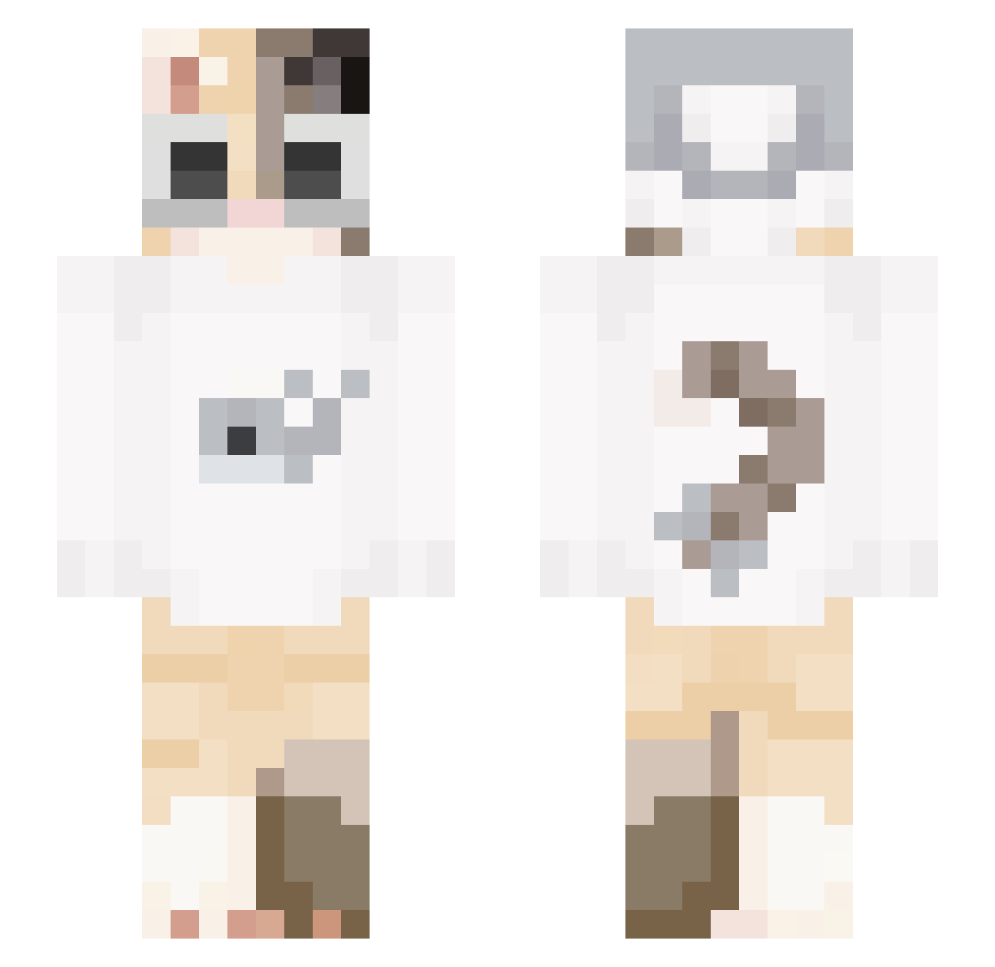 ATTEK_ Minecraft skin, front and back view