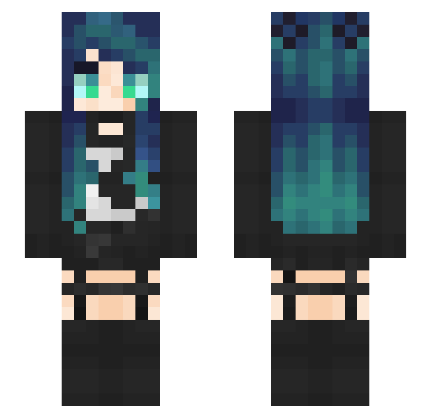 CakeyJadea Minecraft skin, front and back view