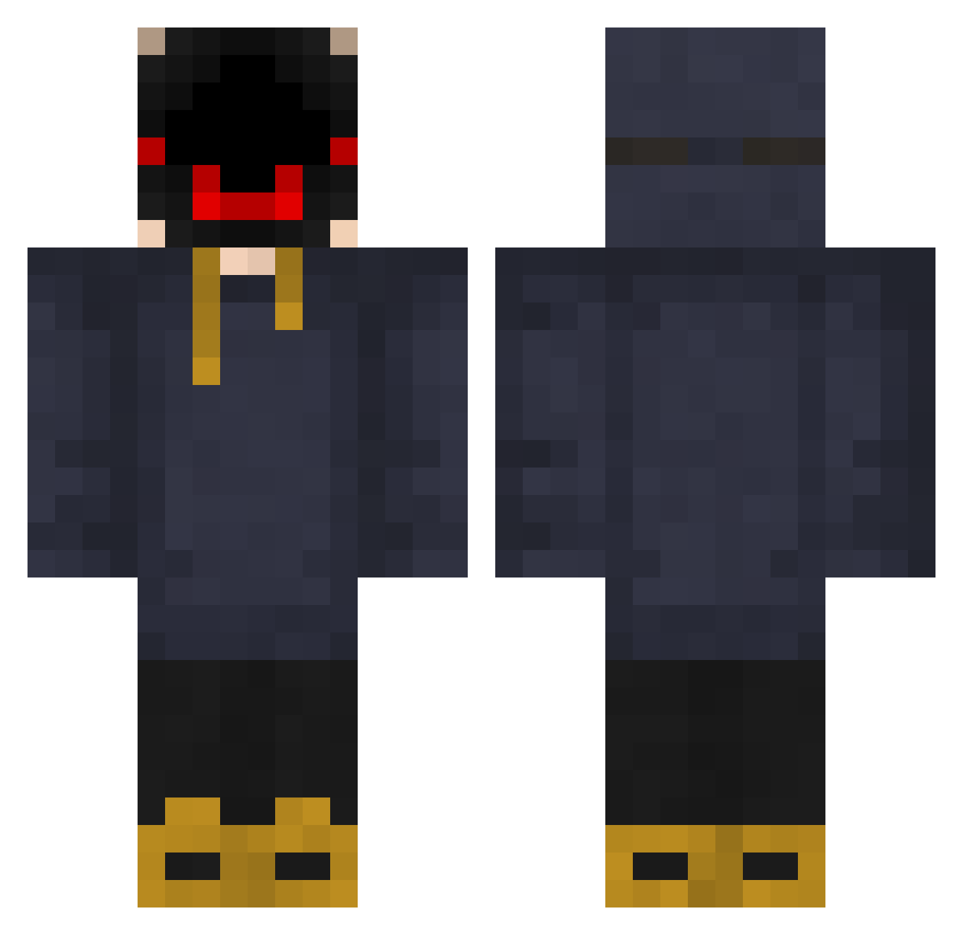 Riccardo28 Minecraft skin, front and back view