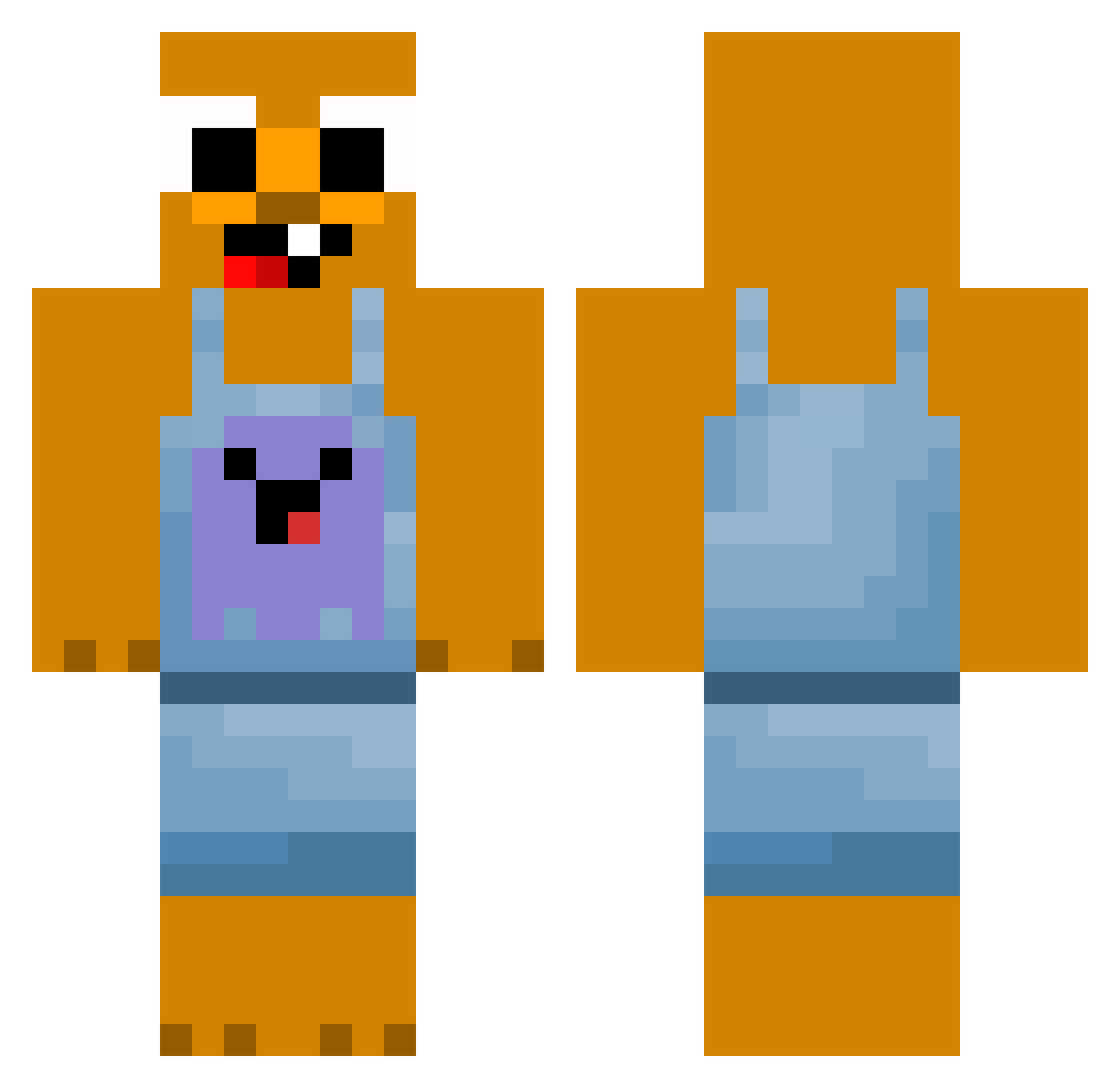 rafitammorpg Minecraft skin, front and back view