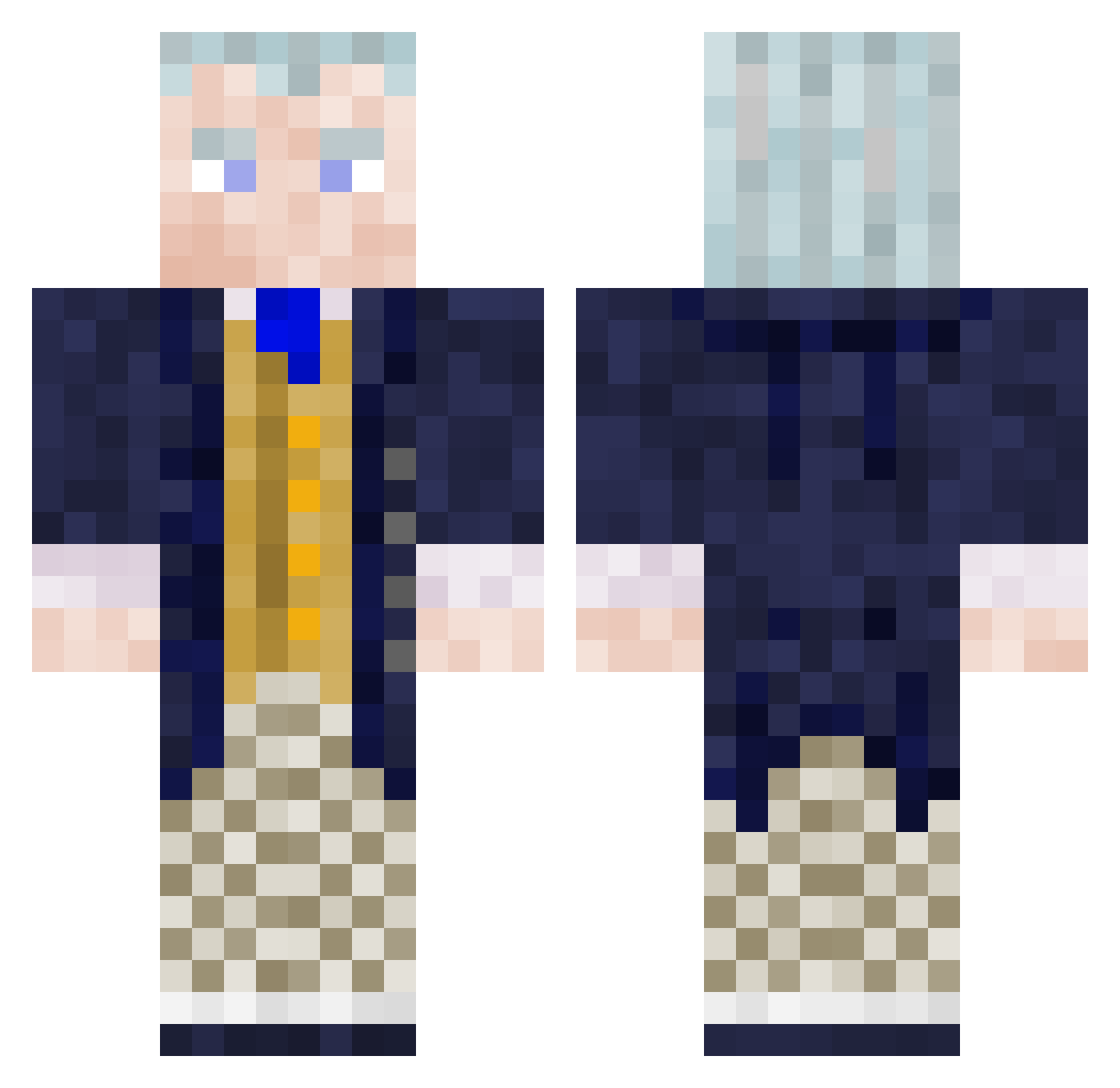 EnyapCo Minecraft skin, front and back view