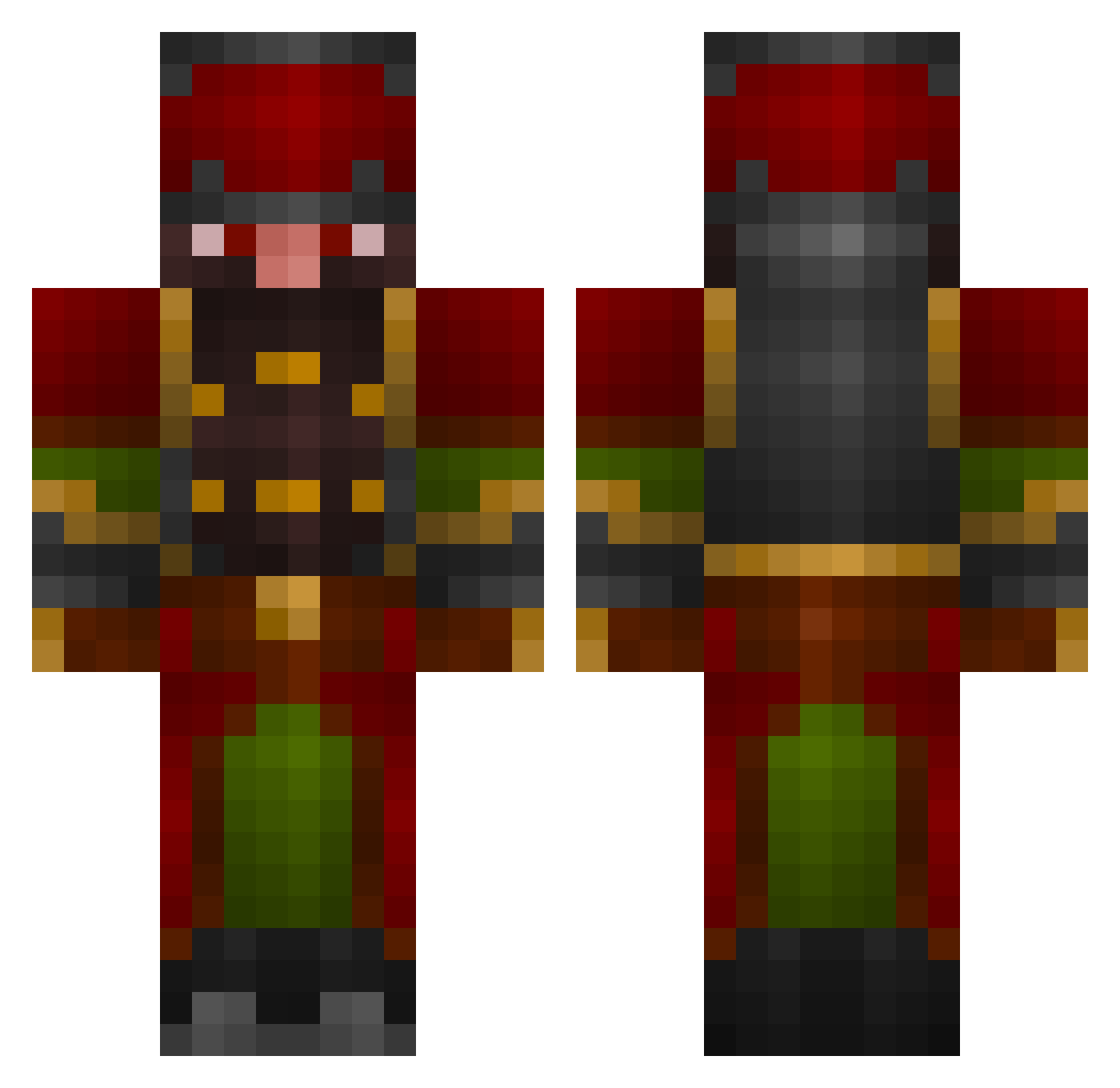 Johnny_Haircut Minecraft skin, front and back view