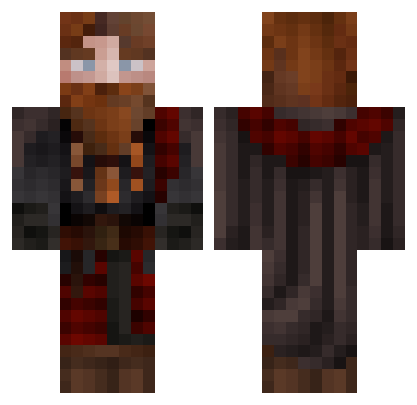 Diamond_Blast_XL Minecraft skin, front and back view