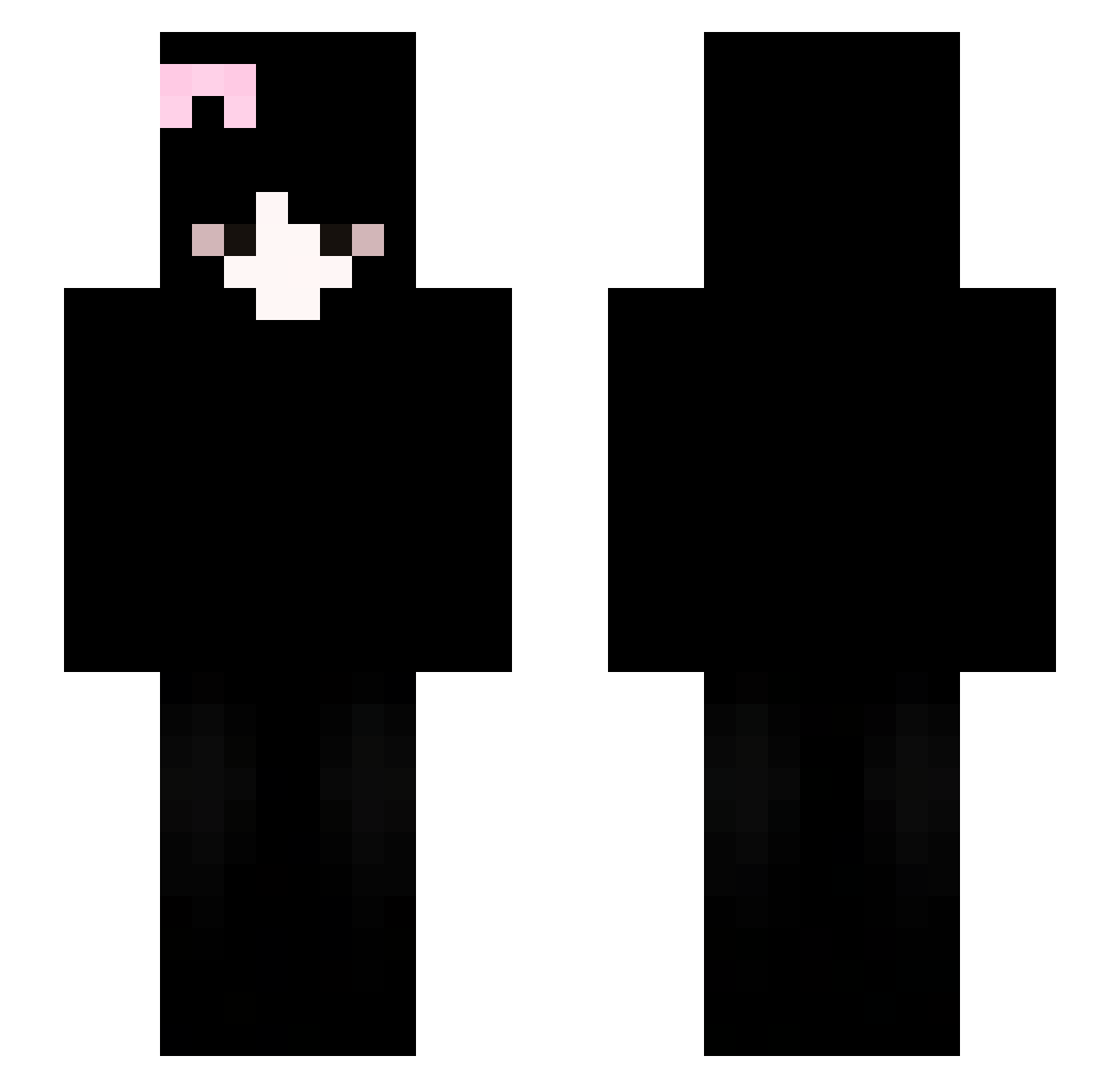 Valeeh_ Minecraft skin, front and back view
